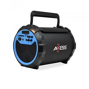 Axess SPBT1034-BL Portable Bluetooth 2.1 Hi-fi Loud Speaker Wmic., Sd,