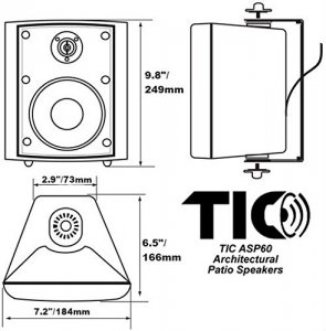 Tic ASP60-W Tic 100 Watt X 2 Outdoor Patio