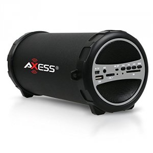 Axess SPBT1031GY Portable Bluetooth Indooroutdoor Grey With Builtin 3 