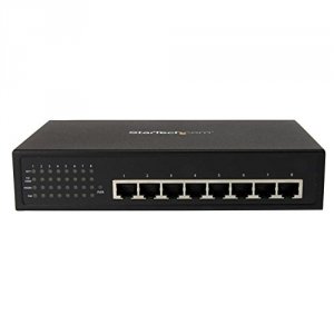 Startech UN5927 .com 8 Port Unmanaged Industrial Gigabit Power Over Et