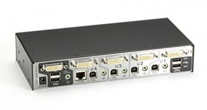 Black KV2004A 4 Port Dual Link Kvm Dvi Usb +