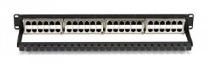 Black JPM816A-HD Cat6 Feed-thru Panel 1u High De