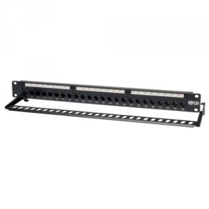 Tripp N254-024-OF 24-port 1u Rack-mount Cat5e6 Offset Feed-through Pat