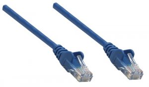 Intellinet 319775 10 Ft Blue Cat5e Snagless Patch Cable