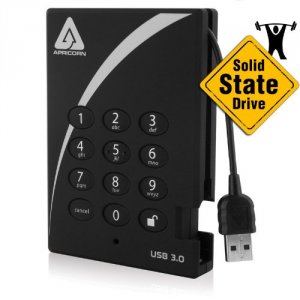 Apricorn A25-3PL256-S128 128gb Padlock Secure Ssd Usb  3.0 256bit Aes 