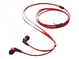 Verbatim 99209 Tangle-free Earphones, Redblack