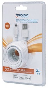 Manhattan 390866 10 Ft White Lightning Cable