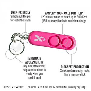 Sabre PANBCF01 Personal Self-defense Safety Alarm On Key Ring W Dual A