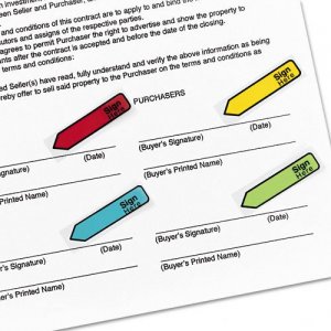 3m 684-SH Post-itreg; 12w Arrow Message Flags - 4 Dispensers - 30 X Ye