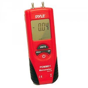 Pyle PDMM01 Digital Manometer Redblack Color