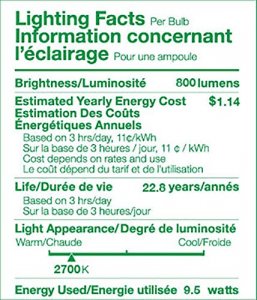 Verbatim 98949 , Led, Contour Series, 98796 9.5w, 2700k, A19-l800-c27-