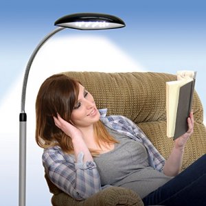 Jobar JB7243SIL Battery Operated Led Cordless Anywhere Floor Lamp With