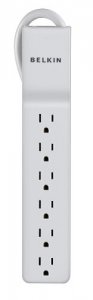 Belkin RA2184 6-outlet Home And Office Surge Protector (2.5ft Cord) Bk