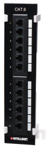 Intellinet 560269 (tm)  Cat-6 Utp Wall-mount Patch Panel, 12 Port