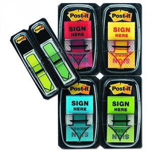 3m MMM 680SH4VA Post-itreg; Message Flag Value Pack - 4 Dispensers Plu