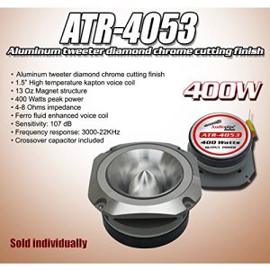 Audiopipe ATR4053 400w Max Aluminum Tweeter - Diamond Chrome Finish