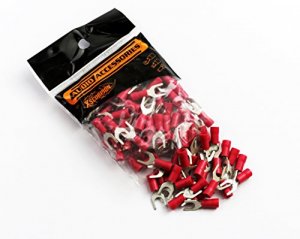 Xscorpion ST6R Spade Terminals 6 22-18 Ga. 100 Pcs; Red;