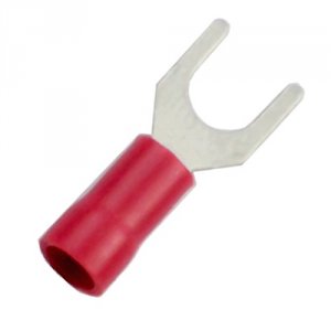 Xscorpion ST6R Spade Terminals 6 22-18 Ga. 100 Pcs; Red;