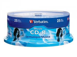 Verbatim 96155 Music Cd-r, , 700mb, 40x, Branded, 25pk Spindle, Taa