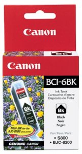 Original Canon 4705A003 Bci-6 Ink Tank - Black - 280 Pages , 5% Covera