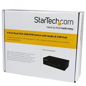 Startech 1C5335 4-port Kvm Switch With Dual Vga And 2-port Usb Hub - U