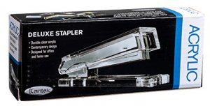 Kantek AD80 Clear Acrylic Stapler - 210 Staple Capacity - Full Strip