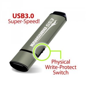 Kanguru QQ5880 Ss3 Usb3.0 Flash Drive With Physical Write Protect Swit