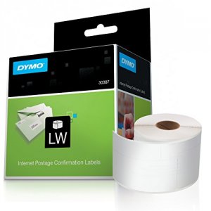 Dymo 30387 Permanent Adhesive Labels - Black On White