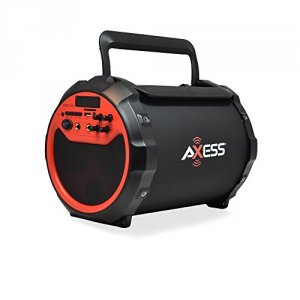 Axess SPBT1034RD Red Portable Bluetooth Indooroutdoor 2.1 Hifi Loud Sp