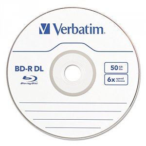 Verbatim 97237 Bd-r Dl, , 50gb, 6x, Branded, 3pk Jewel Case Box, Taa