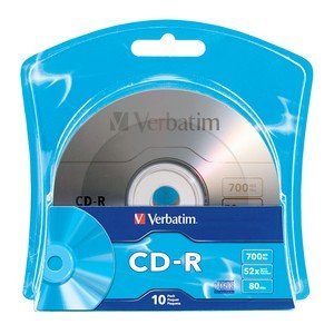 Verbatim 96932 Cd-r, , 700mb, 52x, Branded, 10pk Blister, Taa