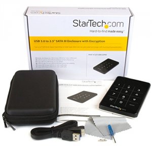 Startech S2510BU33PW Storage  Encrypted Sata3 Enclosure For 2.5inch Ha