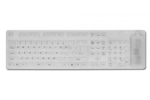 Adesso AKB-230W 109key Usb Ps2 Flexible Spillproof Keyboard White