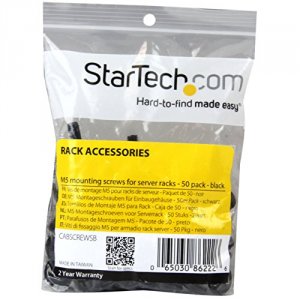 Startech CABSCREWSB M5 X 12mm - Screws - 50 Pack, Black - M5 Mounting 