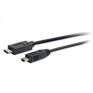 C2g 28855 6ft Usb 2.0 Usb-c To Usb Mini-b Cable Mm - Black