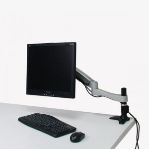 Amer AMR1APL Long Single Articulating Monitor Arm With Grommet Mount.