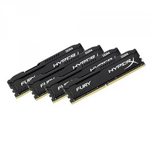 Kingston HX426C16FBK4/64 Hyperx Fury Black 64gb (16gb X4) Ddr4 2666mhz