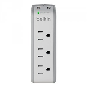 Belkin BZ103050-TVL Mini Surge Protector With Usb Charger - 3 X Ac Pow