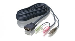 Iogear G2L7D03UDTAA Dual Link Dvi Kvm Cable Usb  Audmic 10