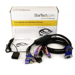 Startech U77377 .com 2 Port Usb Vga Cable Kvm Switch With Audio - 2 X 