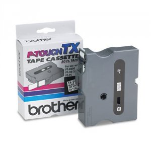 Brother TX2411 Tx Series Laminated Tape Cartridge - 34 - White - 1 Eac