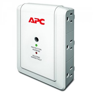 Apc P6WT Apc Up  Essential Surgearrest 6 Outlet Wall Mount With Phone 