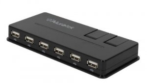 Aluratek AUH1210F 10-port Usb 2.0 Hub With Ac Adapter