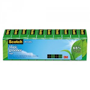 3m 812-10P Scotch 34w Magic Greener Tape Rolls - 25 Yd Length X 0.75 W