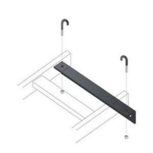 Black RM655 Ladder Rack Wall Angle Sup      Bracket Black