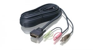 Iogear G2L7D05UDTAA Dual Link Dvi Kvm Cable Usb  Audmic 16