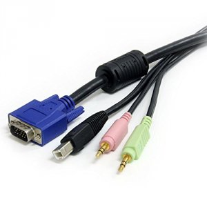 Startech USBVGA4N1A6 6 Ft 4-in-1 Usb Vga Kvm Switch Cable With Audio -