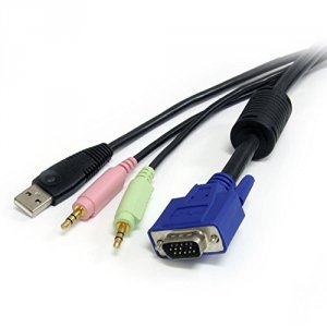 Startech USBVGA4N1A6 6 Ft 4-in-1 Usb Vga Kvm Switch Cable With Audio -