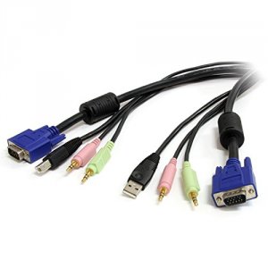 Startech USBVGA4N1A6 6 Ft 4-in-1 Usb Vga Kvm Switch Cable With Audio -