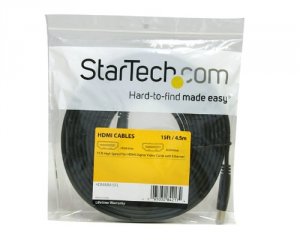 Startech HDMIMM15FL 15 Ft Flat High Speed Hdmi Cable With Ethernet - U